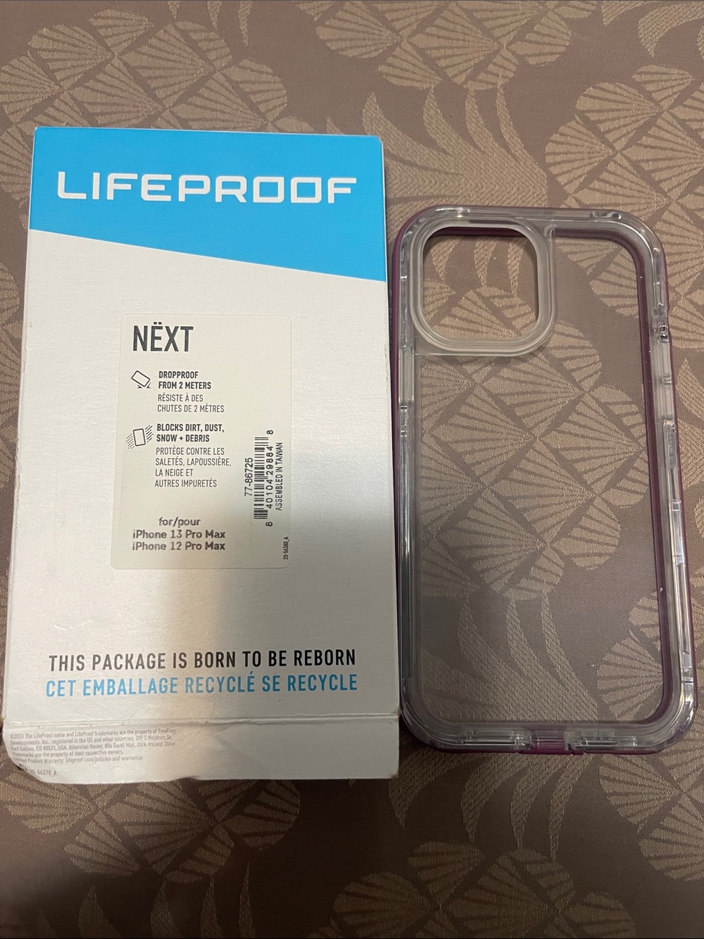 LifeProof NEXT Clear Case with Pink Accents for iPhone 13/12 Pro Max- OTTERBOX
